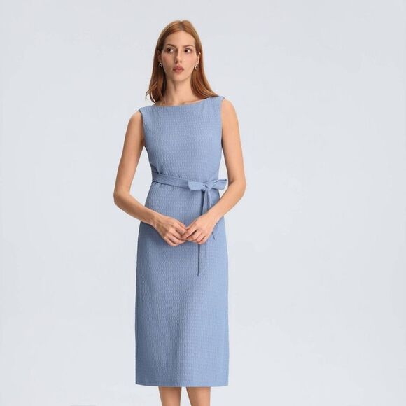 A New Day Dresses & Skirts - A New Day - Women's Open Back Midi Dress - A New Day Light Blu Blue